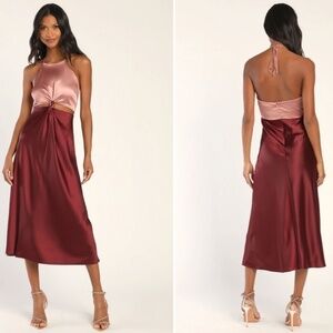 LULUS Wedding Elegant Sexy Classy Formal Event Modest Midi Dress NWOT